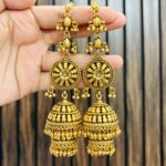 Indu golden jhumka design 2