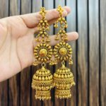 Indu golden jhumka design 4