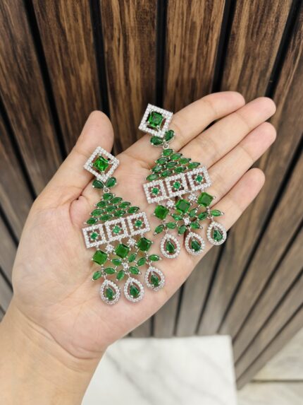 Girisha ad Earrings Green