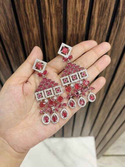 Girisha ad Earrings Ruby