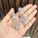 Palak ad Earrings Pink