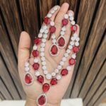 Two layer ad necklace Ruby