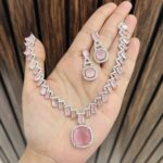 Pooja ad necklace pink