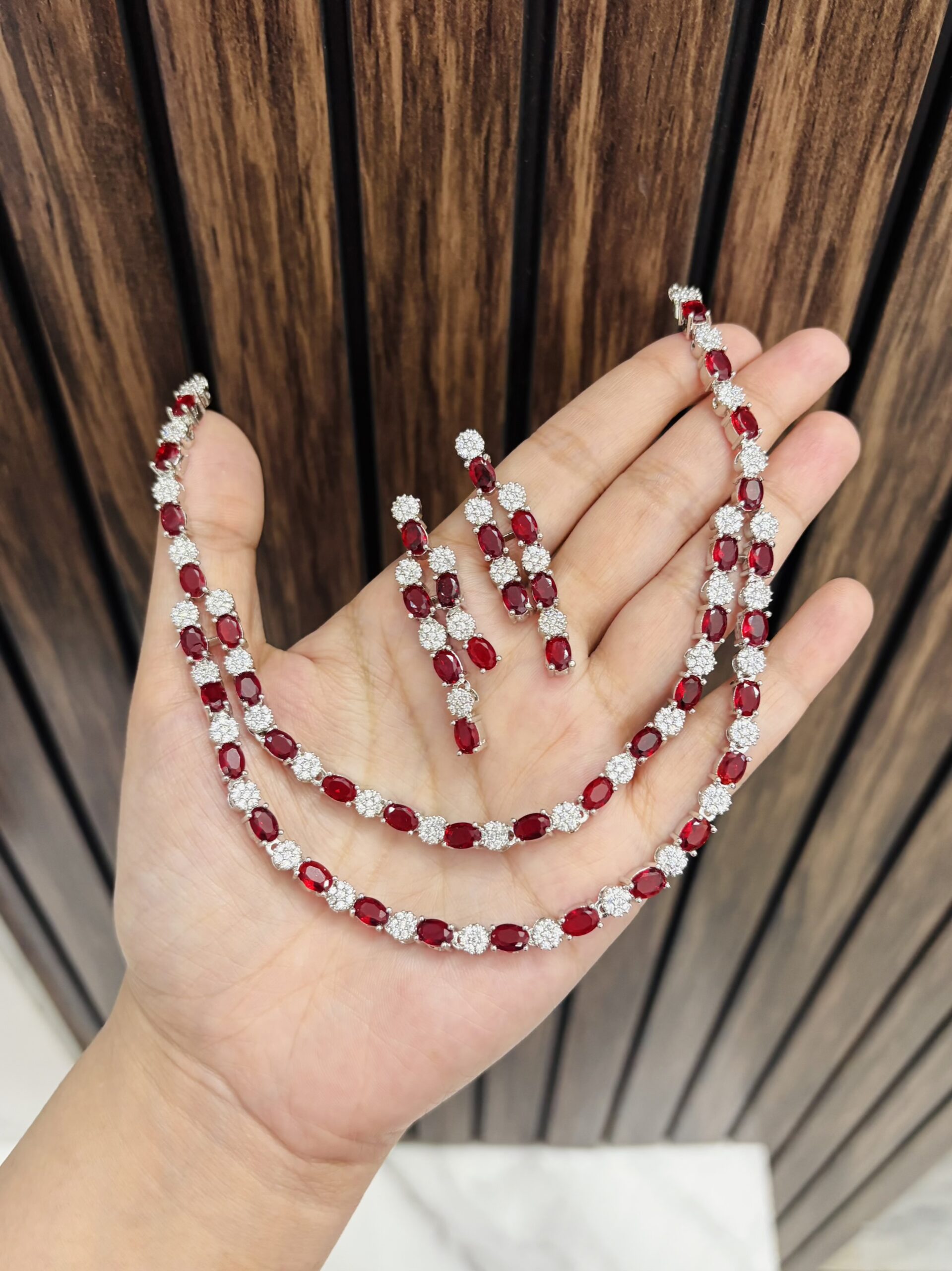 IMG_3724-compressed Two layer ad necklace Ruby - Image 1