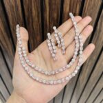 Two layer ad necklace Pink