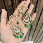 Peacock Earcuff Green