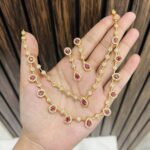 Kirti double layer necklace Ruby