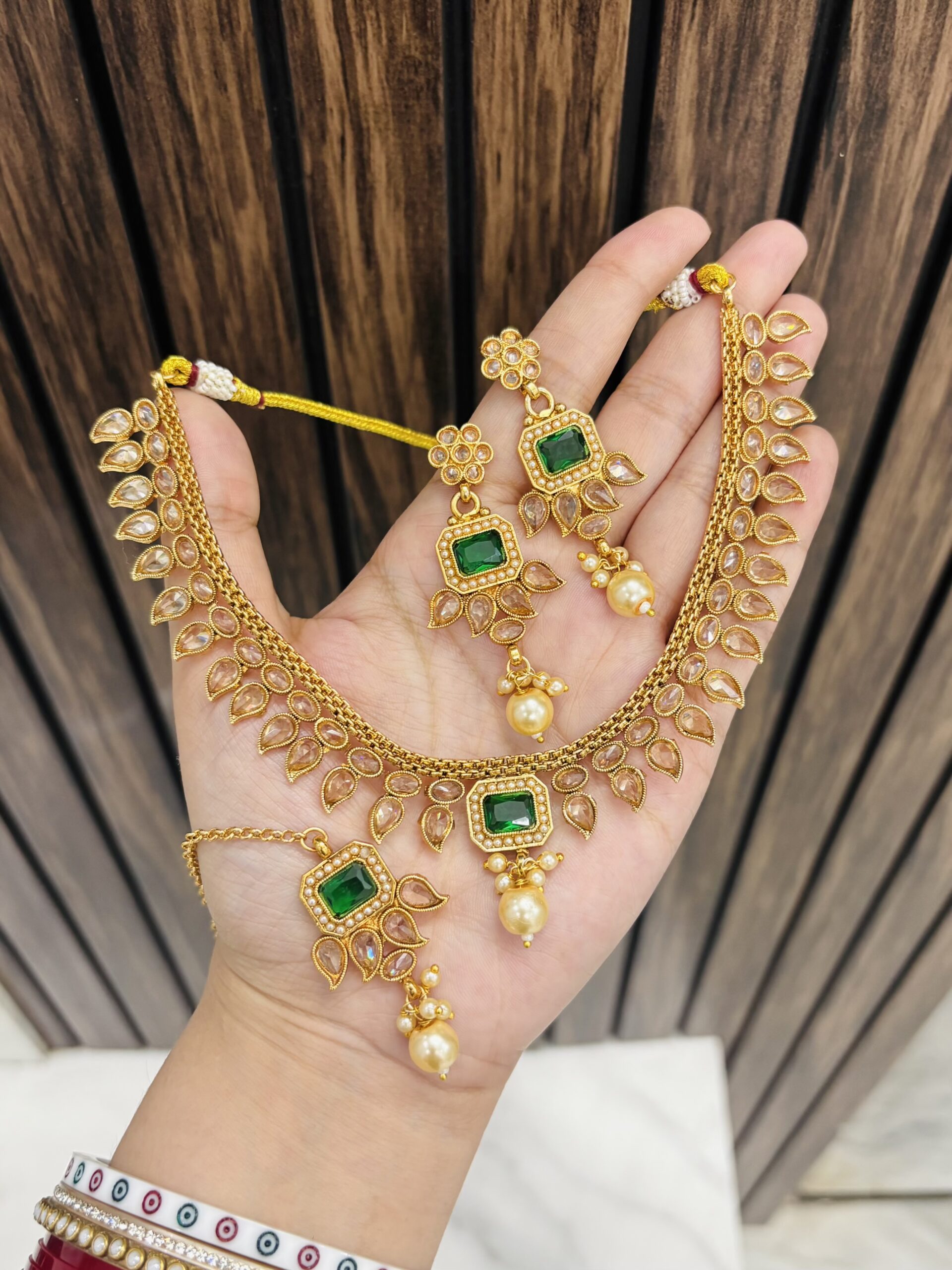 IMG_8299-compressed Tanvi necklace Green - Image 1