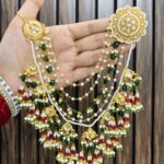 Mansi earrings with sahara chain