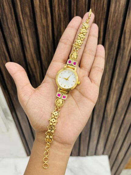 Premium Kashmiri watch design 14 pink
