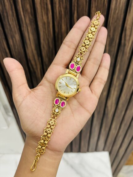 Premium Kashmiri watch design 13 pink
