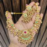 Aisha gold alike necklace Pink