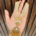 Pakhi Gold alike necklace with earrings and mangtika