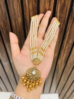 Pakhi Gold alike necklace with earrings and mangtika