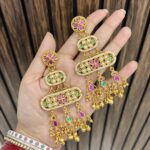 Jiya gold a like earrings