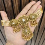 Preeti Gold alike necklace with earrings and mangtika