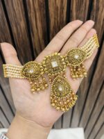 Preeti Gold alike necklace with earrings and mangtika