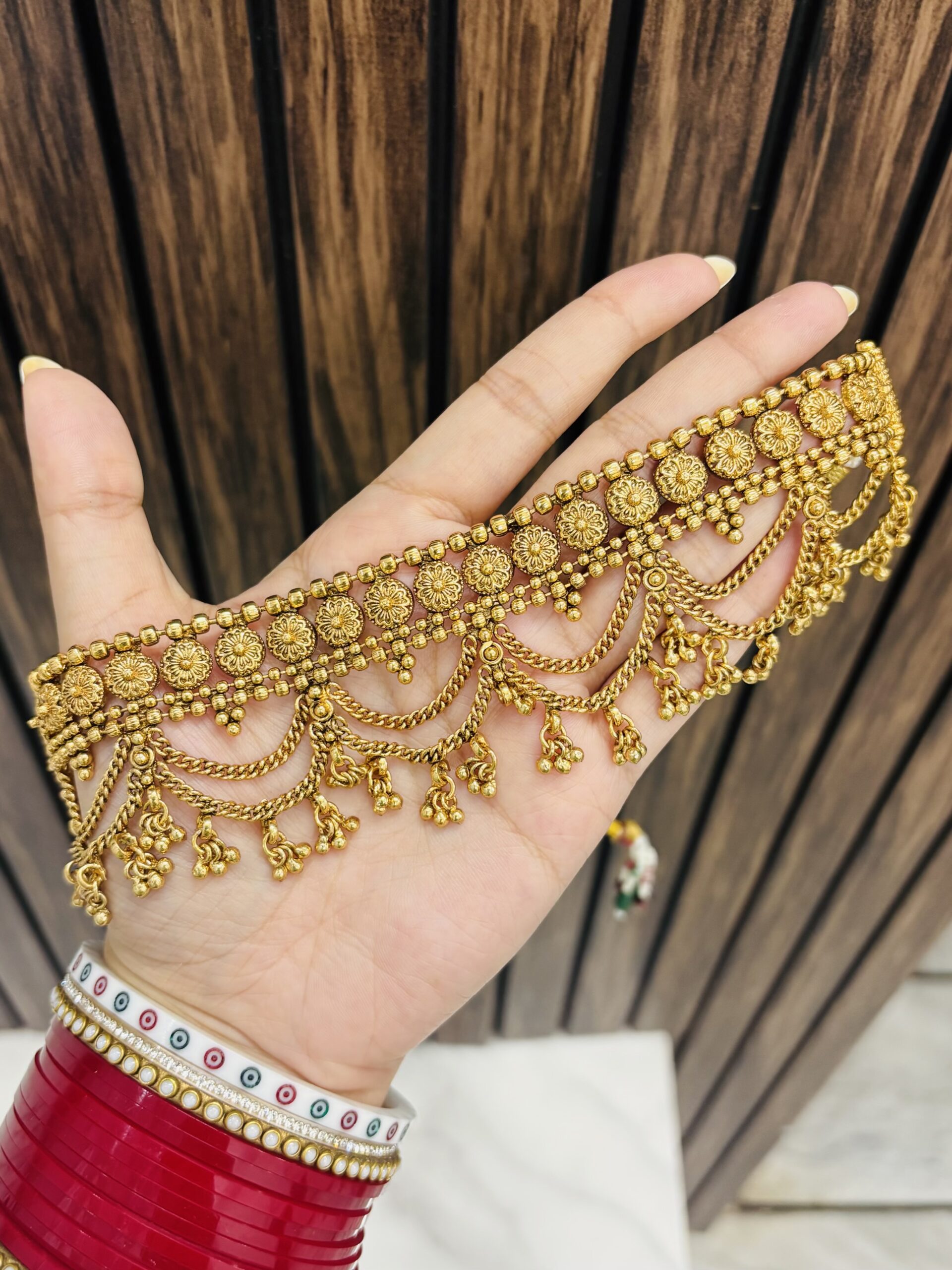IMG_3272-compressed Rashi necklace with earrings and mangtika - Image 1