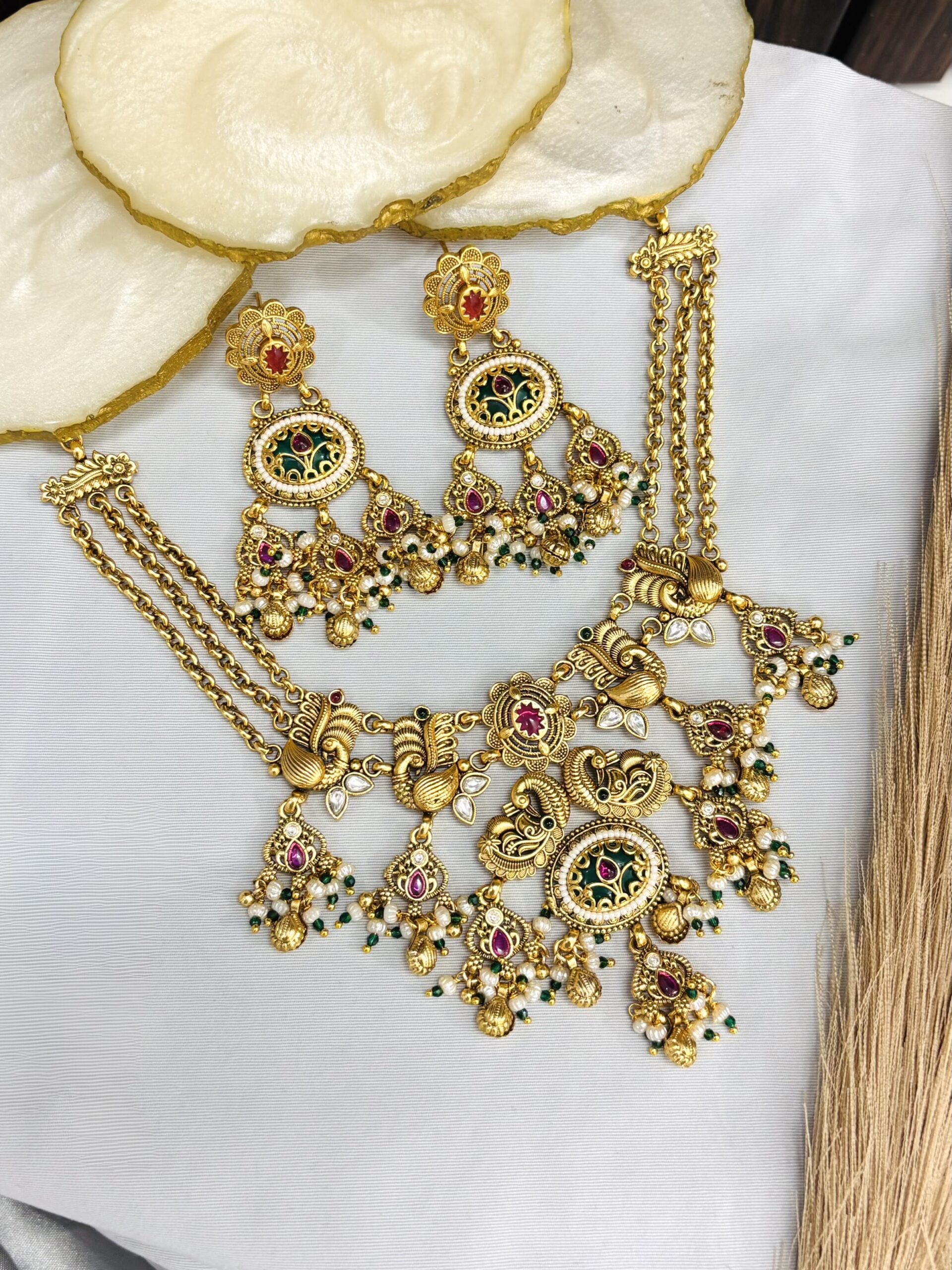IMG_3516-compressed Khushi Gold a like necklace - Image 1