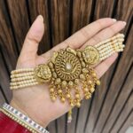 Preeti gold a like necklace design 2