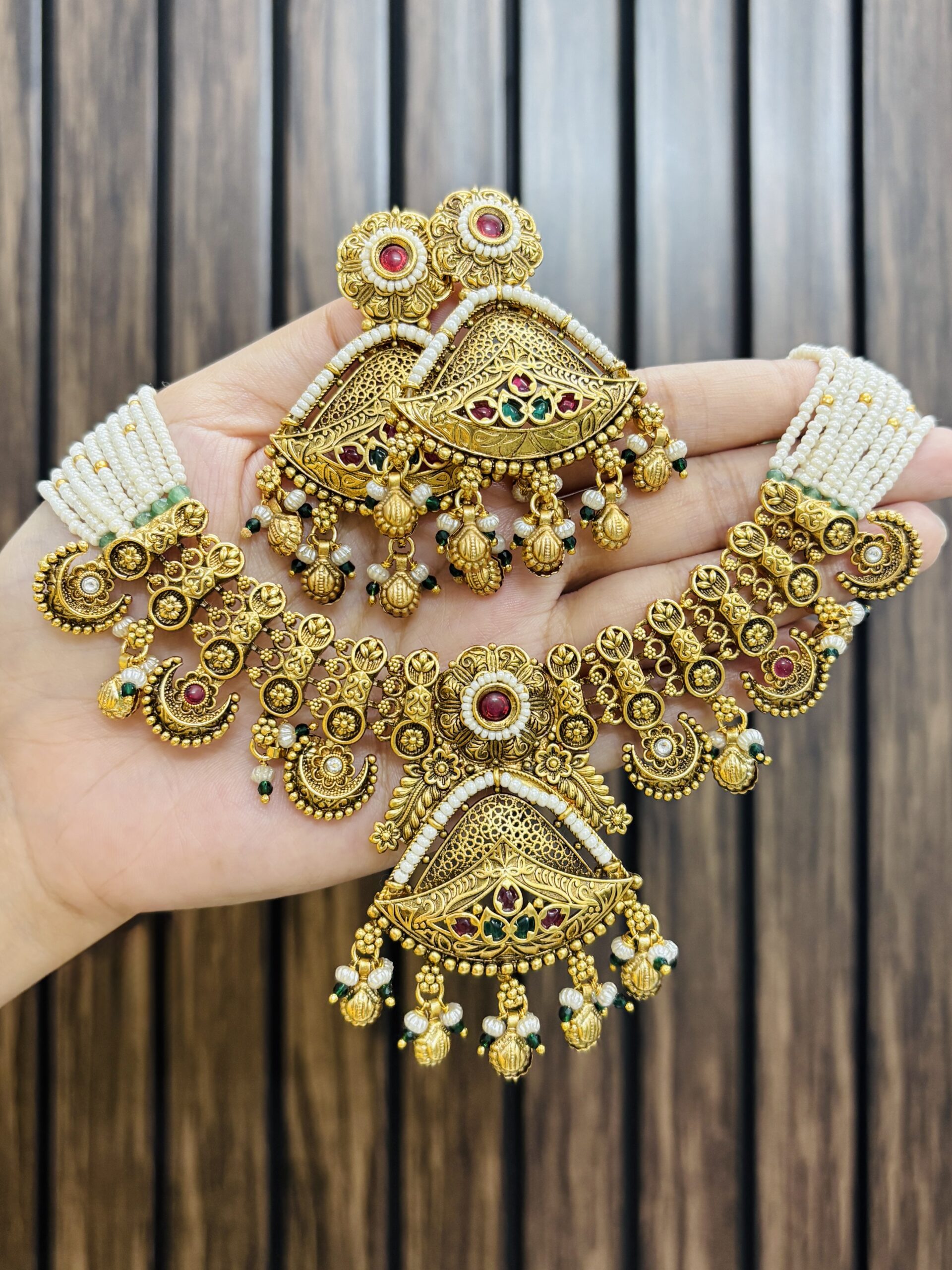 IMG_4055 Ragini Gold a like necklace - Image 1