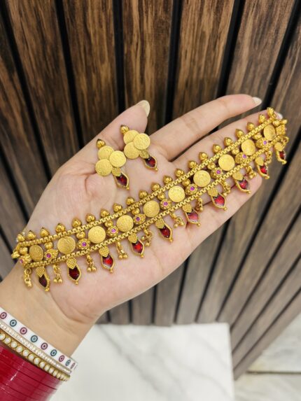 Ekta Gold a like necklace Ruby