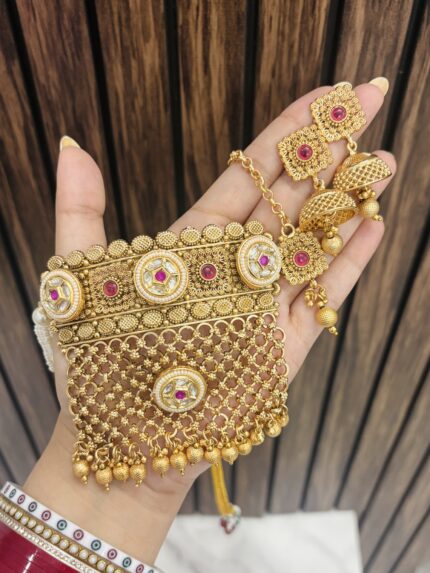 Harsha Gold a like Choker Ruby